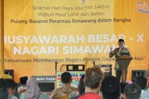 Buka Mubes X Perantau se Indonesia Nagari Simawang, Begini Kata Bupati Eka Putra.