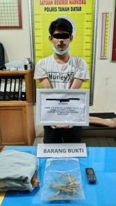 Masih Dalam Suasana Lebaran, Sat Res Narkoba Polres Tanah Datar Amankan Pengedar Daun Ganja