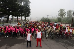 Meriahkan HUT Bhayangkara ke-76, Polres Tanah Datar Gelar Sepeda Gembira