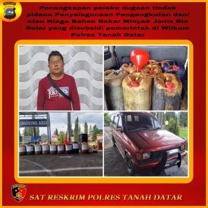 Polres Tanah Datar Amankan 315 Liter BBM Bersubsidi.