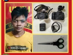 Diduga Curat 2 Unit Kamera, Seorang Pemuda Warga Saruaso Digelandang Ke Polres Tanah Datar.